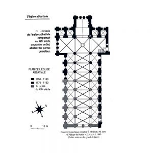 Fachada oeste de la iglesia cisterciense de Noirlac